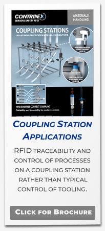 Coupling Station Applications RFID traceability and control of processes on a coupling station  rather than typical control of tooling.  Click for Brochure