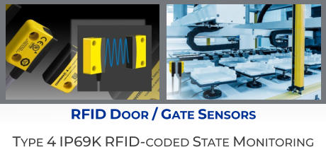 RFID Door / Gate Sensors Type 4 IP69K RFID-coded State Monitoring
